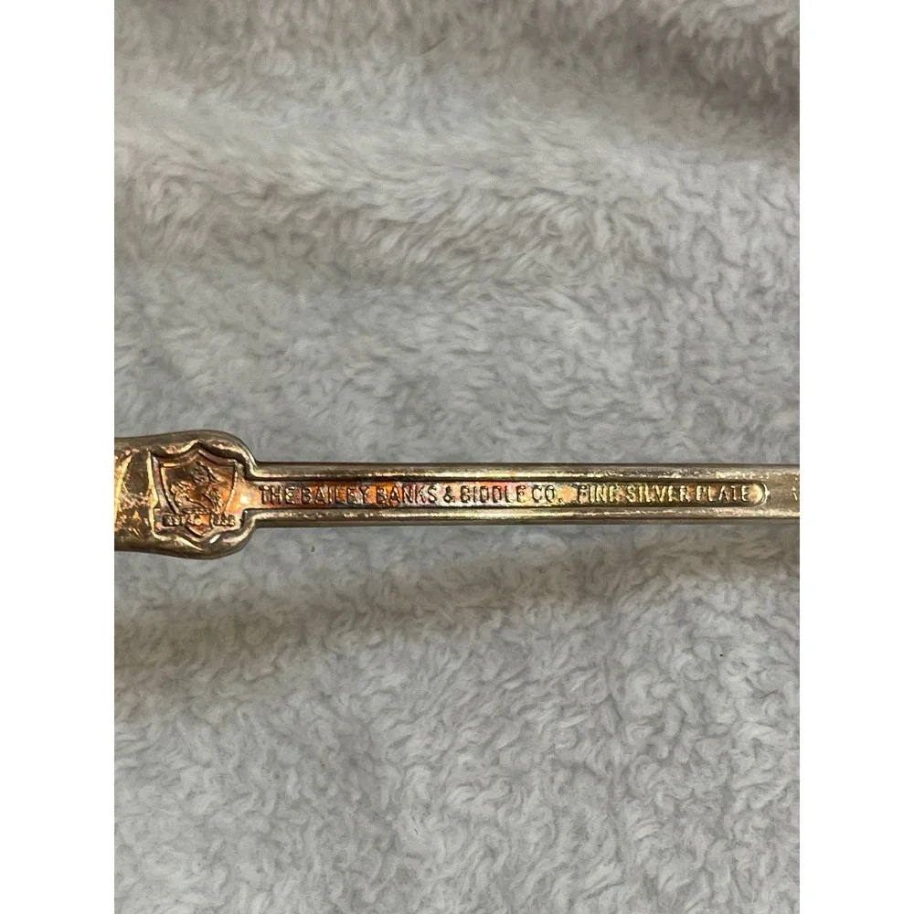 Bailey Banks & Biddle Co Fine Silver Plate Ladle Vintage Fiddle Handle Serving